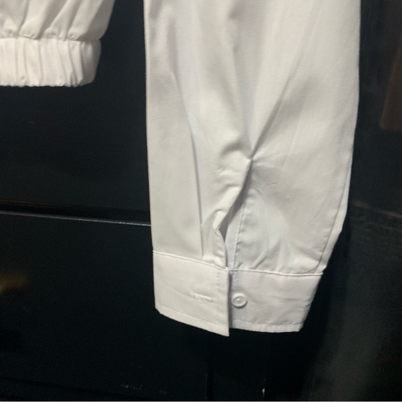 Charlotte Russe White Cropped Bomber Jacket Top. Size M. NWOT - Picture 5 of 11